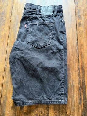 Levi's 469 Mens Denim Shorts 38 Black Loose Streetwear Grunge Gorpcore Skate